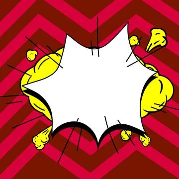 Comic Blank Speech Bubble With Copy Space And Colorful Doodles. Design Of Empty イラスト素材