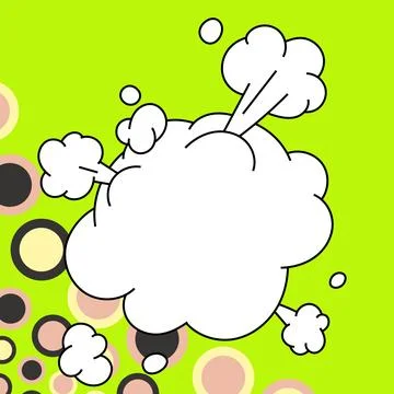 Comic Blank Speech Bubble With Copy Space And Colorful Doodles. Design Of Empty Stock Illustration