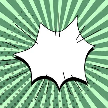 Comic Blank Speech Bubble With Copy Space And Colorful Doodles. Design Of Empty Stock Illustration