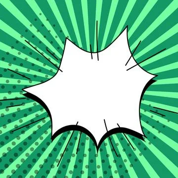 Comic Blank Speech Bubble With Copy Space And Colorful Doodles. Design Of Empty Stock Illustration