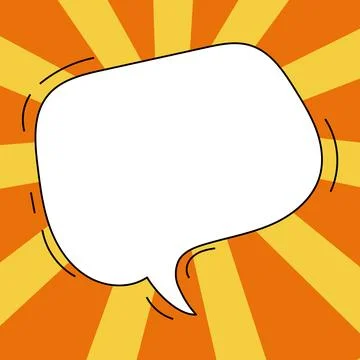 Comic Blank Speech Bubble With Copy Space And Colorful Doodles. Design Of Empty Stock Illustration