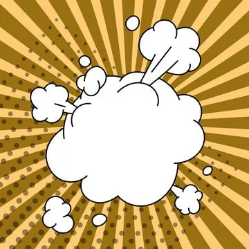 Comic Blank Speech Bubble With Copy Space And Colorful Doodles. Design Of Empty Stock Illustration