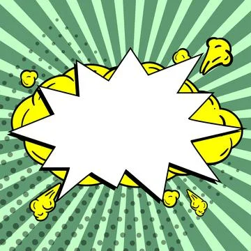 Comic Blank Speech Bubble With Copy Space And Colorful Doodles. Design Of Empty Stock Illustration
