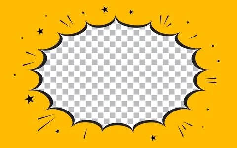 Comic blast explosion with copy space design template. Stockillustratie