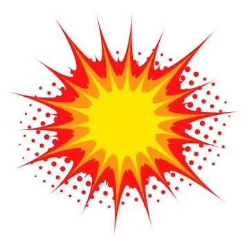 Comic blast isolated on white Stock Illustration