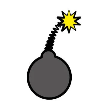 Comic bomb explotion symbol Stock Illustration