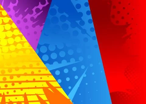 Comic book abstract dirty colored background design. Cartoon illustration. Ve Stock Illustration