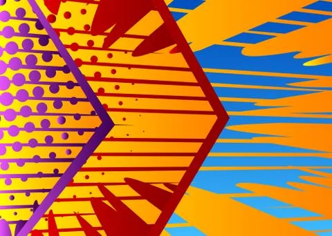 Comic book abstract dirty colored background design. Cartoon illustration. Ve Stock Illustration