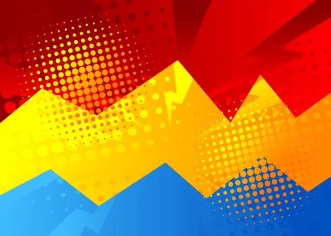 Comic book abstract dirty colored background design. Cartoon illustration. Ve Stock Illustration