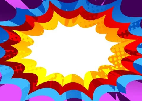Comic book abstract dirty colored background design. Cartoon illustration. Ve Stock Illustration