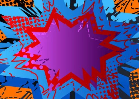 Comic book abstract dirty colored background design. Cartoon illustration. Ve Stock Illustration