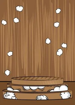 Comic Book abstract podium stage platform. Comics product scene pedestal fo.. Stock Illustration