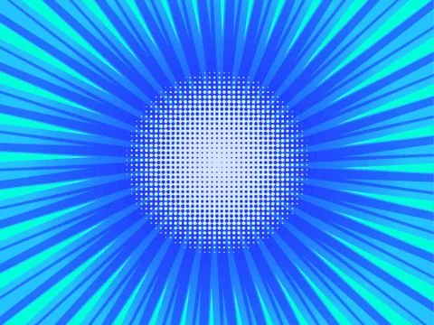 Comic book abstract template with dark rays and halftone humor effects on green Stock Illustration