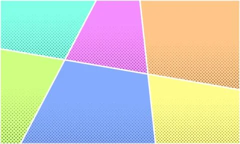 Comic book abstract template with dark rays and halftone humor effects on green Stock Illustration