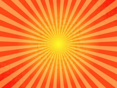 Comic book abstract template with dark rays and halftone humor effects on green Stock Illustration