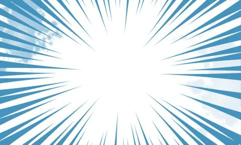 Comic book abstract template with dark rays and halftone humor effects on green Stock Illustration