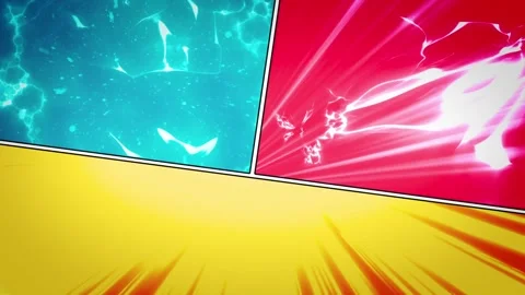 Comic Book Action Animation With Energy Fx 库存影片 329571931