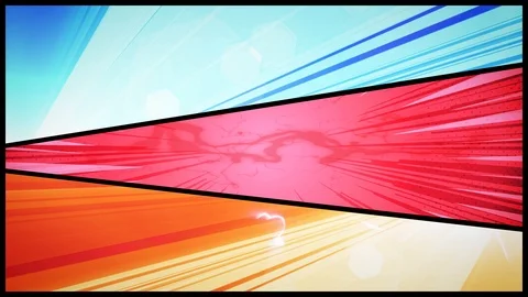Comic Book Action Layout Background With Power Fx Stock Footage 117124937