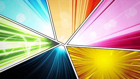 Comic Book Action Layout Background With Power Fx Stock Footage 117190950