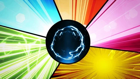 Comic Book Action Layout Background With Power Fx Stock Footage 117248600