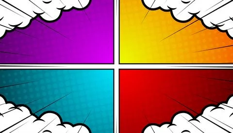 Comic Book Action Layout Background. Comic like page layout background illu.. Stock Illustration