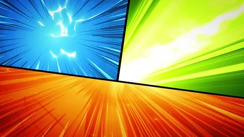 Comic Book Action Layout With Energy Fx Background 스톡 동영상 303362173