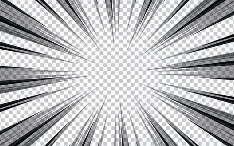 Comic book action line background. Manga speed frame, superhero action. Vec.. Illustrazione stock