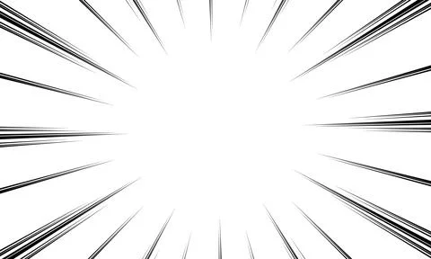 Comic book action line. Speed ??line manga frame. Black and white retro vec.. Stock Illustration