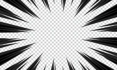Comic book action line. Speed ??line manga frame. Vector illustration Illustrazione stock