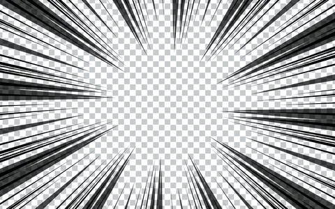 Comic book action line. Speed ??line manga frame. Vector illustration 스톡 일러스트