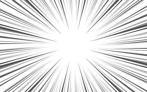 Comic book action line. Speed ??line manga frame. Black and white retro vec.. Stock Illustration