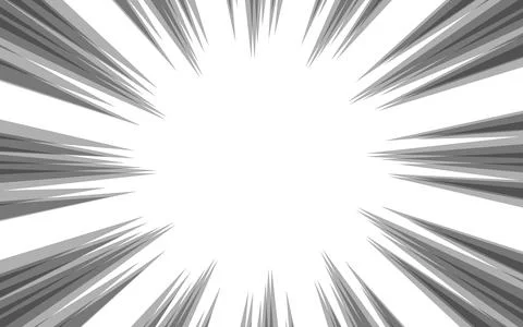 Comic book action line. Speed ??line manga frame. Black and white retro vec.. Stock Illustration