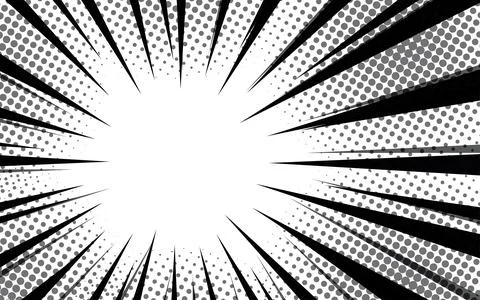 Comic book action lines background. Manga speed frames, superhero action. B.. Illustrazione stock