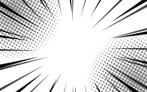 Comic book action lines background. Manga speed frames, superhero action. B.. Illustrazione stock