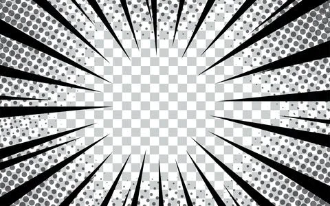 Comic book action lines background. Manga speed frames, superhero action. B.. Stock Illustration