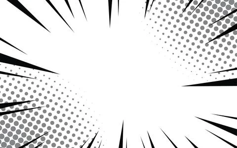 Comic book action lines background. Manga speed frames, superhero action. B.. Illustrazione stock