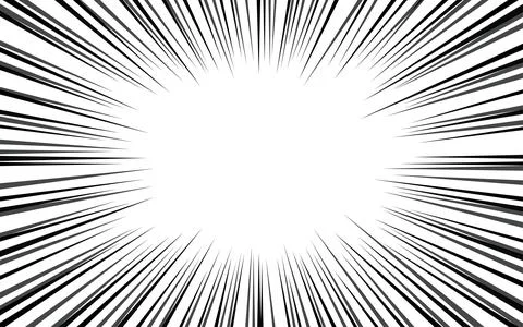 Comic book action lines background. Manga speed frames, superhero action. B.. イラスト素材