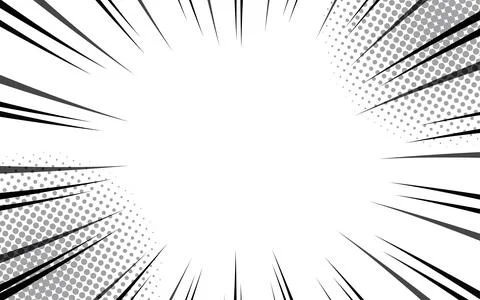 Comic book action lines background. Manga speed frames, superhero action. B.. イラスト素材