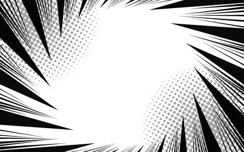 Comic book action lines background. Manga speed frames, superhero action. B.. Illustrazione stock