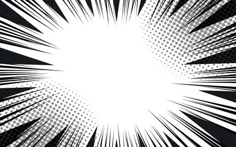 Comic book action lines background. Manga speed frames, superhero action. B.. Stock Illustration