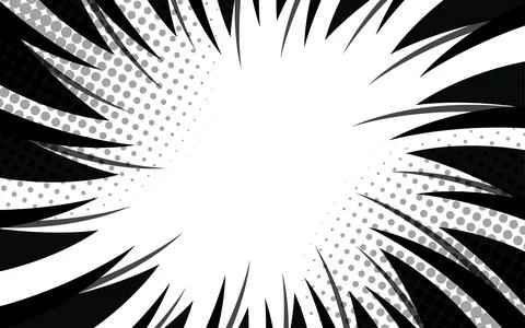 Comic book action lines background. Manga speed frames, superhero action. B.. Illustrazione stock