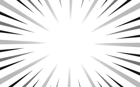 Comic book action lines. Speed ??line Manga frame. Cartoon background. Blac.. イラスト素材