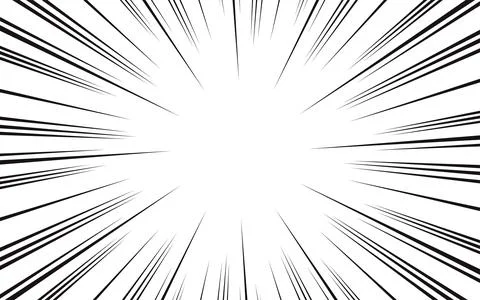 Comic book action lines. Speed ??line Manga frame. Cartoon background. Blac.. イラスト素材