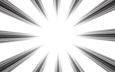 Comic book action lines. Speed ??line Manga frame. Black and white vector r.. Stock Illustration