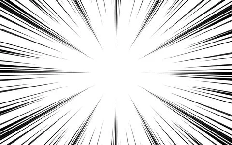 Comic book action lines. Speed lines Manga frame. Cartoon background. Black.. Illustrazione stock