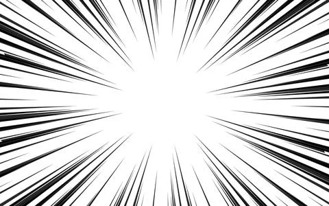 Comic book action lines. Speed lines Manga frames. Cartoon background. Blac.. イラスト素材