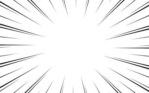 Comic book action lines. Speed lines Manga frame. Cartoon background. Black.. 스톡 일러스트