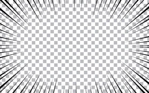 Comic book action lines. Speed ??lines. Manga frames. Cartoon backgrounds. イラスト素材