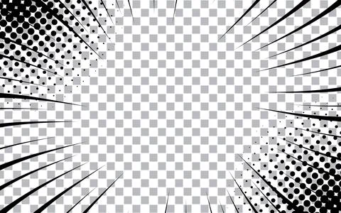 Comic book action lines. Speed ??lines. Manga frames. Cartoon backgrounds. イラスト素材