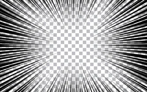 Comic book action lines. Speed ??lines. Manga frames. Cartoon backgrounds. 库存插图